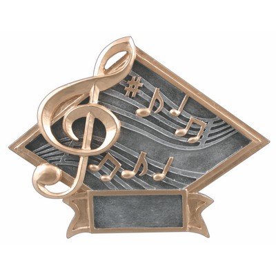 6" x 4 1/2" Music Diamond Plate Resin