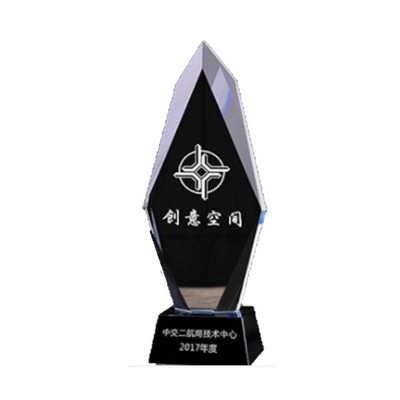 Creative Trophy Crystal Award With Resin Base