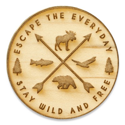 Escape The Everyday Wood Pin