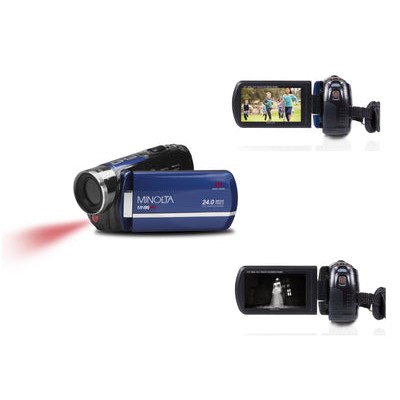 Minolta® Blue Full HD Night Vision Video Camcorder