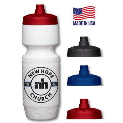 24 Oz. Premium Bike Bottle w/Push Spout