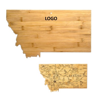 Montana State Shaped Serving Cutting Board