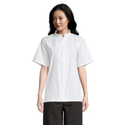 Uncommon Threads Unisex White Mandarin Collar Shirt