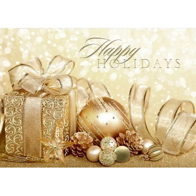 Happy Holidays Gold Card