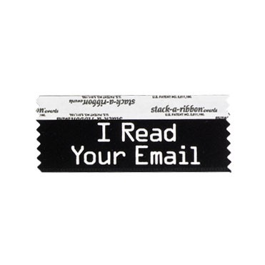 I Read Your Email Stk A Rbn Black Ribbon Silver Imprint