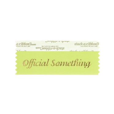 Official Something Stk A Rbn Lt. Green Ribbon Gold Imprint