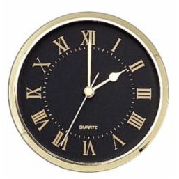 3" Quartz Black Face Clock