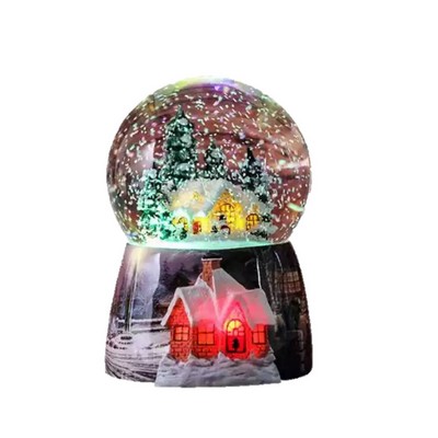 Christmas Lights Musical Snow Globe-OCEAN