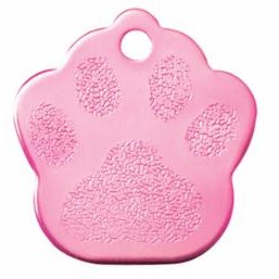 Pink Paw Pet ID Tag