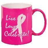 11 Oz. Pink Ceramic Round LazerMug