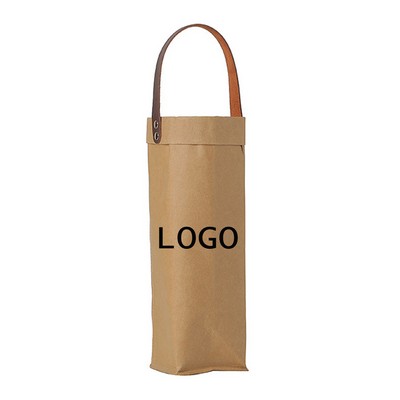 Kraft Paper Wine Tote Bag