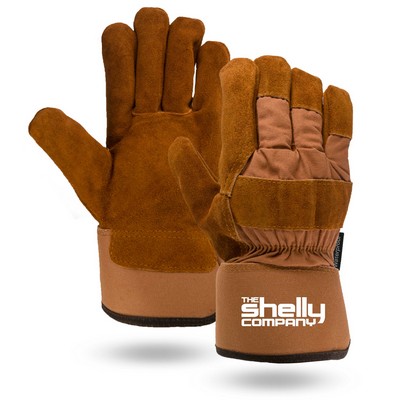 Winter Lined Leather Palm Gloves