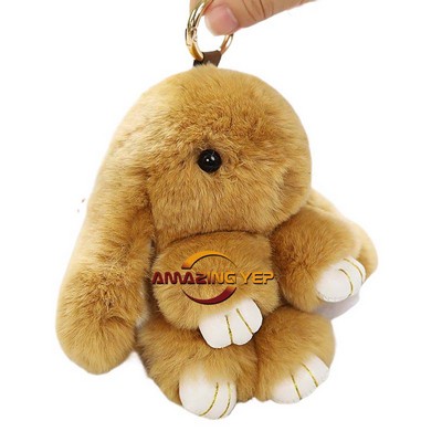 4" Plush Keychain Simulation Key Tag - Rabbit