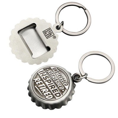 Custom Cap Bottle Opener Keychain