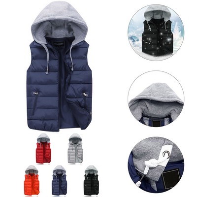 Hooded Padded Puffer Vest