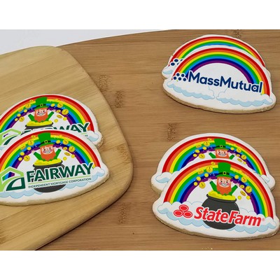 4" St. Patrick's Day Rainbow Logo Sugar Cookie