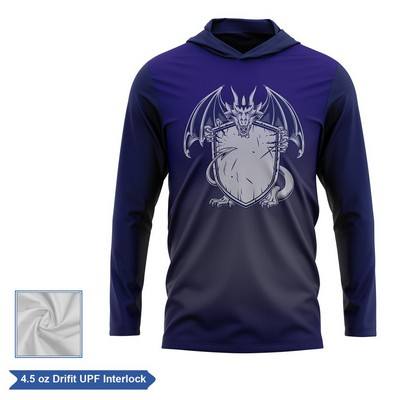 Sublimation UPF DriFit Long Sleeve Hooded T-Shirt - Men Women Kids