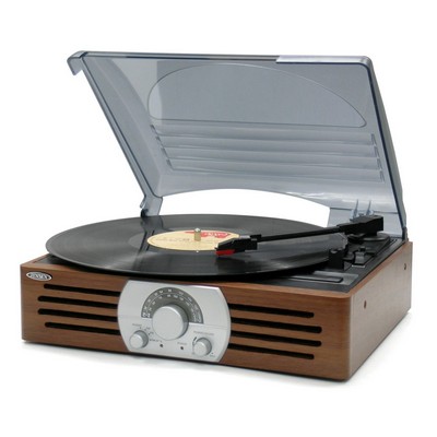 Jensen Audio 3-Speed Stereo Turntable w/AM/FM Radio