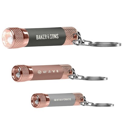 Chroma Softy Rose Gold Metallic - LED Flashlight w/ Keyring