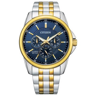 Citizen® Men's Quartz Stainless Steel Bracelet Watch w/Blue Dial