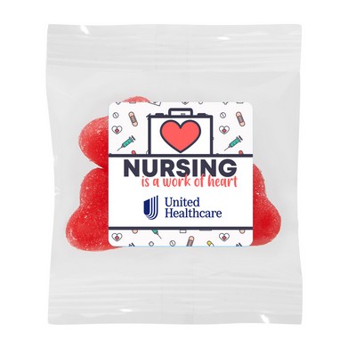 Nurse's Week Snack Bag - Sugar Dusted Jelly Hearts (1 Oz.)