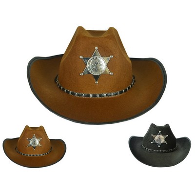 Wide Brim Felt Cowboy Hat