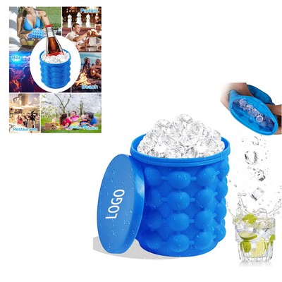 Large Cylindrical Silicone Ice Bucket