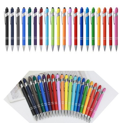 Soft-Touch Metal Pens w/ Stylus