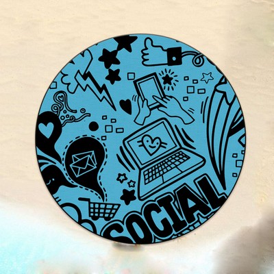 Round Printed Microfiber Beach Towels