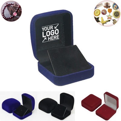 Hinged Lid Lapel Pin Box w/Storage Sleeve