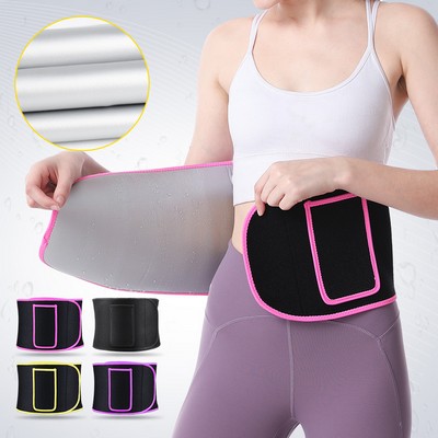 Sweat Waist Trainer Band for Women with Phone Pocket Neoprene Waist Trimmer Exercise Workout Belt