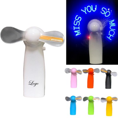 Mini Handheld LED Flashing Fan