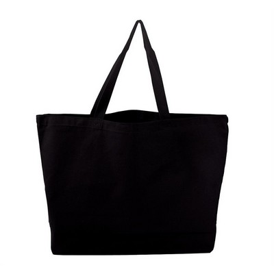 Canvas Jumbo Tote w/ Bottom Gusset