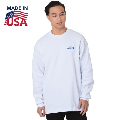 Made in USA 100% Pre-Shrunk Waffle Knit Thermal Long Sleeve