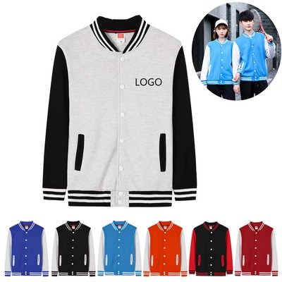 Button Varsity Baseball Jacket