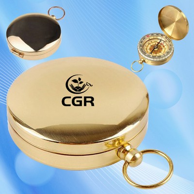 Brass Pocket Compass