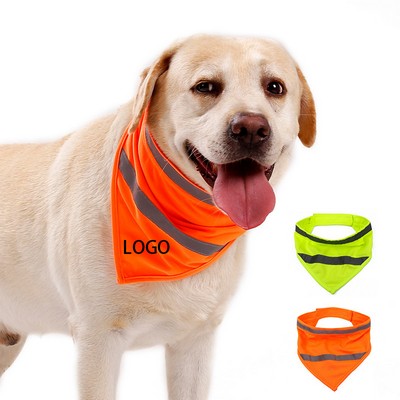 14" Polyester Reflective Dog Safety Collar Scarf/Triangle Bandanna