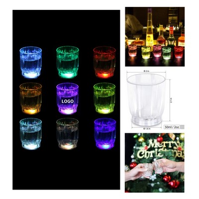 2 Oz Led Flashing Shot Glasses Glow Cup