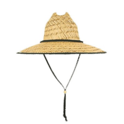 Mat Straw Lifeguard Hat Natural - Decky 528 Lunada Bay