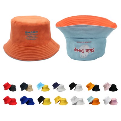 Reversible Cotton Bucket Hat