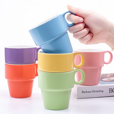 Elegant 9 Oz Porcelain Stackable Mug