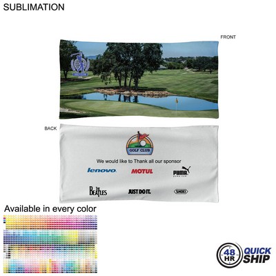 48 Hr Quick Ship - Golf Caddie Tournament Towel in Microfiber Terry, 20"x40", Sublimated 2 sides