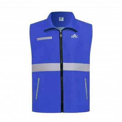 Classic Reflective Vest with Three Pockets