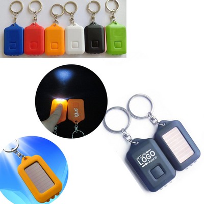 Keychain Solar Power LED Flashlight