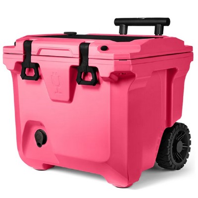 BrüTank 35-Quart Rolling Cooler in Neon Pink