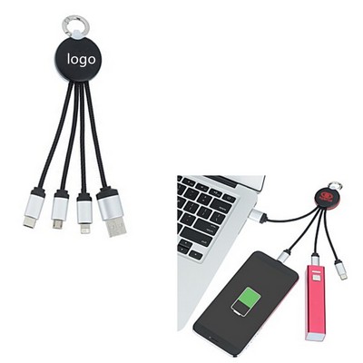 Light-Up Logo Charging Cable - Round