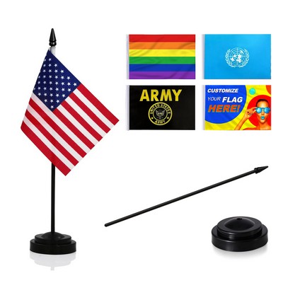 6" x 8" Stick Flag w/ Base Set