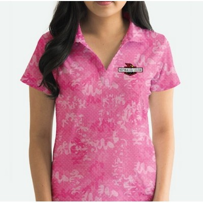 Women's Golf Polo - Pink Camo