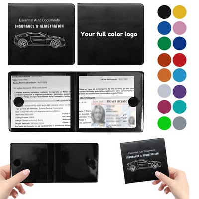 Full Color Custom Car Registration Insurance Holder