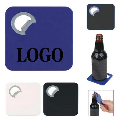 Multifunctional Square Coaster Bottle Opener